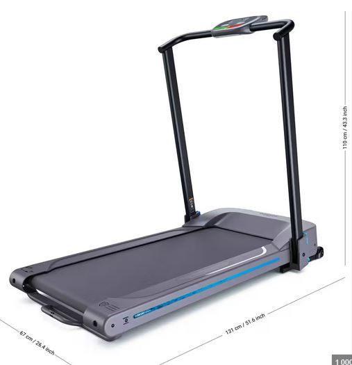 Tapis de marche DOMYOS W500, Sport en Fitness, Fitnessapparatuur, Zo goed als nieuw, Overige typen, Benen, Buik, Rug, Overige materialen