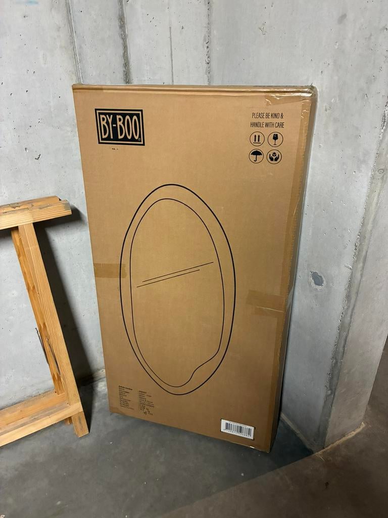 Spiegel hout laban, Antiek en Kunst, Ophalen of Verzenden