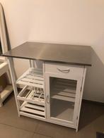 Desserte blanche, Maison & Meubles, 25 à 50 cm, 50 à 100 cm, Enlèvement, Utilisé