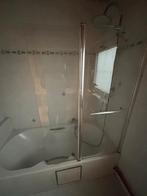 glazen douchewand voor op bad, Huis en Inrichting, Badkamer | Badkamermeubels, Ophalen, Gebruikt, 100 tot 150 cm, Overige typen