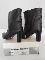 762C* FLORIS VAN BOMMEL sexy zwarte leren laarzen (41), Verzenden, Zwart, Boots, Floris van Bommel