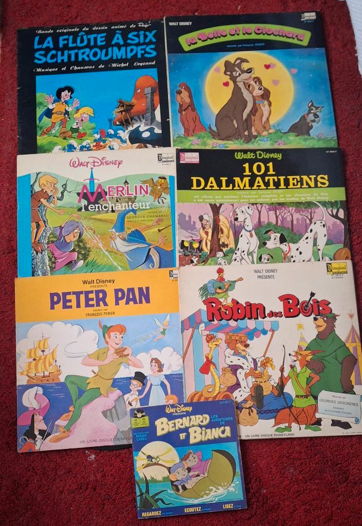 WALT DISNEY BOOKS VINYLPLATEN LP VINTAGE, Cd's en Dvd's, Vinyl | Filmmuziek en Soundtracks, Gebruikt, Ophalen