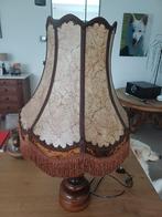 Lampe de table vintage à franges, Maison & Meubles, Bois, Enlèvement ou Envoi, Vintage, Utilisé