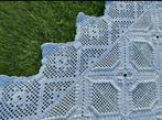 Jeté de lit/canapé blanc au crochet 240×190, Enlèvement, Utilisé, Autres types, Blanc