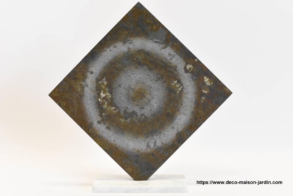 Sculpture Tableau en Ardoise et Marbre - Décoration Maison, Envoi, Blanc