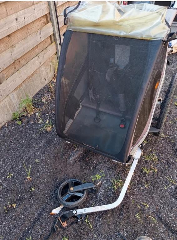 fietskar (kan ook als buggy) THULE, Fietsen en Brommers, Fietsaccessoires | Aanhangwagens en Karren, Ophalen, Gebruikt, Minder dan 20 kg