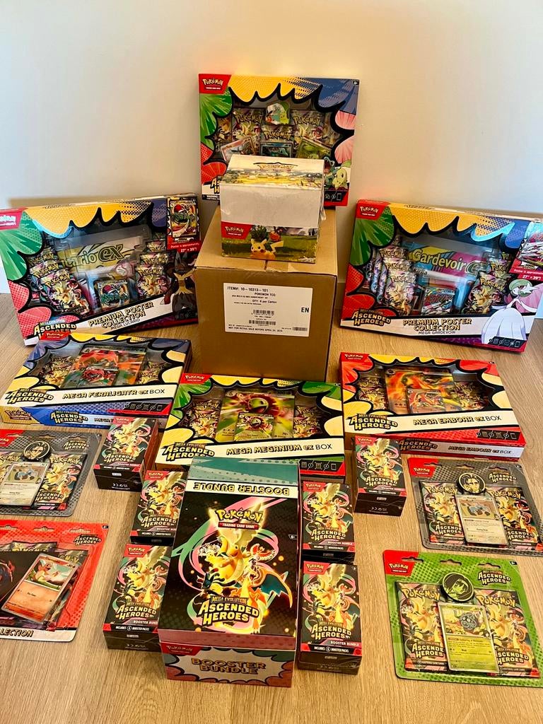 Grote Sealed Pokémon Collectie (Prismatic, Ascended, Mega…), Ophalen of Verzenden, Nieuw, Booster, Foil