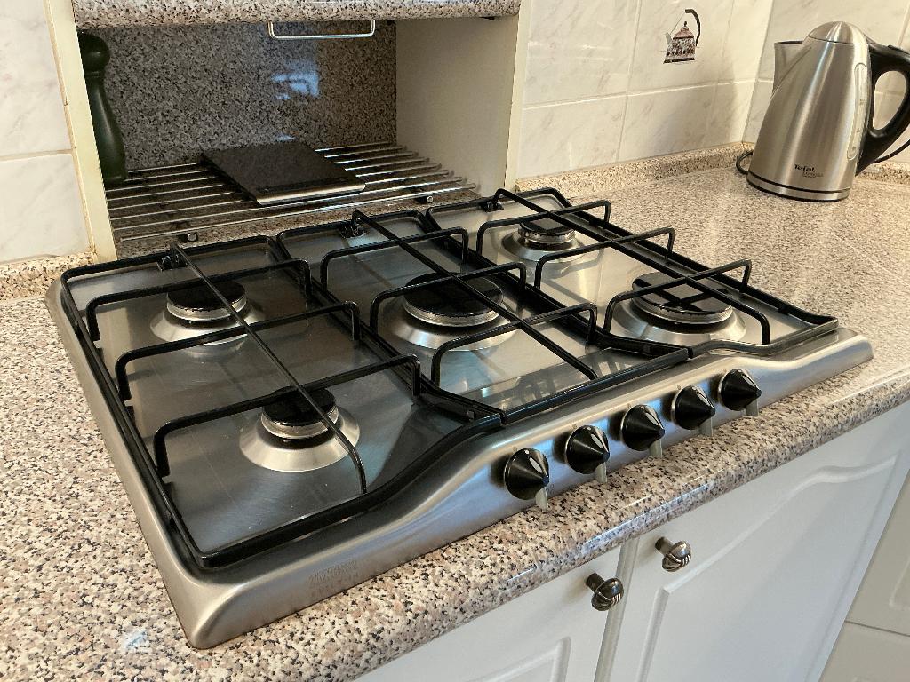 5 pits gaskookplaat met vonk ontsteking, Ophalen, Gebruikt, Inbouw, Gas