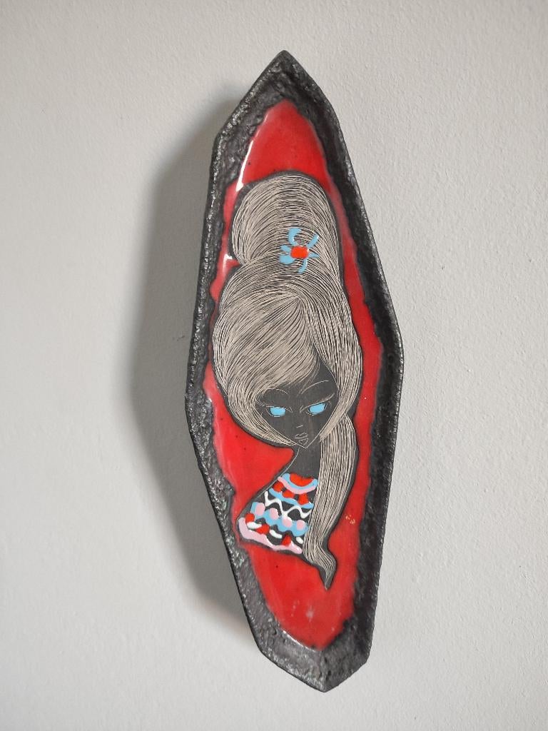 Retro keramiek wanddecoratie, Antiquités & Art, Antiquités | Céramique & Poterie, Enlèvement