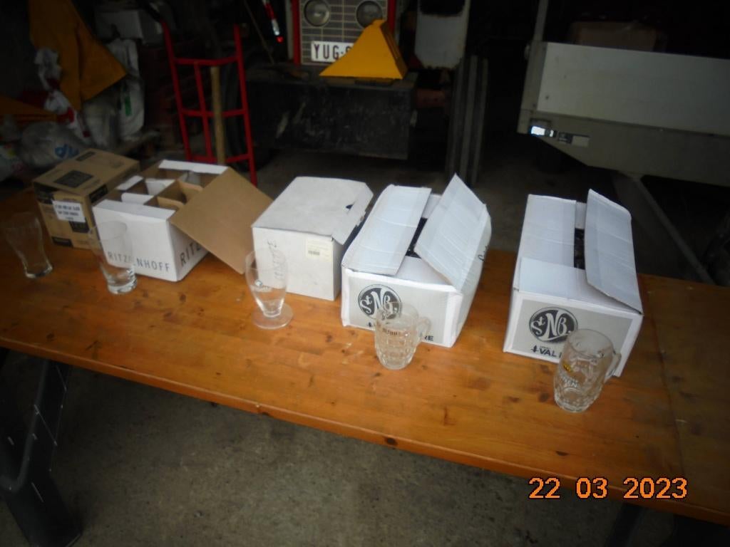 verres de brasserie - 41 pièces, Collections, Enlèvement, Utilisé, Verre à bière