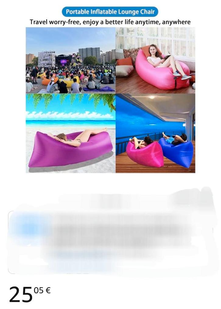 Hamac Hammax gonflable terrasse piscine camping, Tuin en Terras, Hangmatten, Nieuw, Meerpersoons, Opvouwbaar, Binnen, Buiten, Ophalen