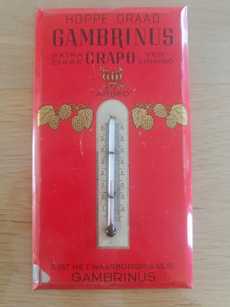 Thermometer Gambrinus, Ophalen of Verzenden