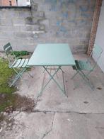 Table de jardin et chaise, Tuin en Terras, Tuintafels, Ophalen, Gebruikt, Vierkant, Metaal
