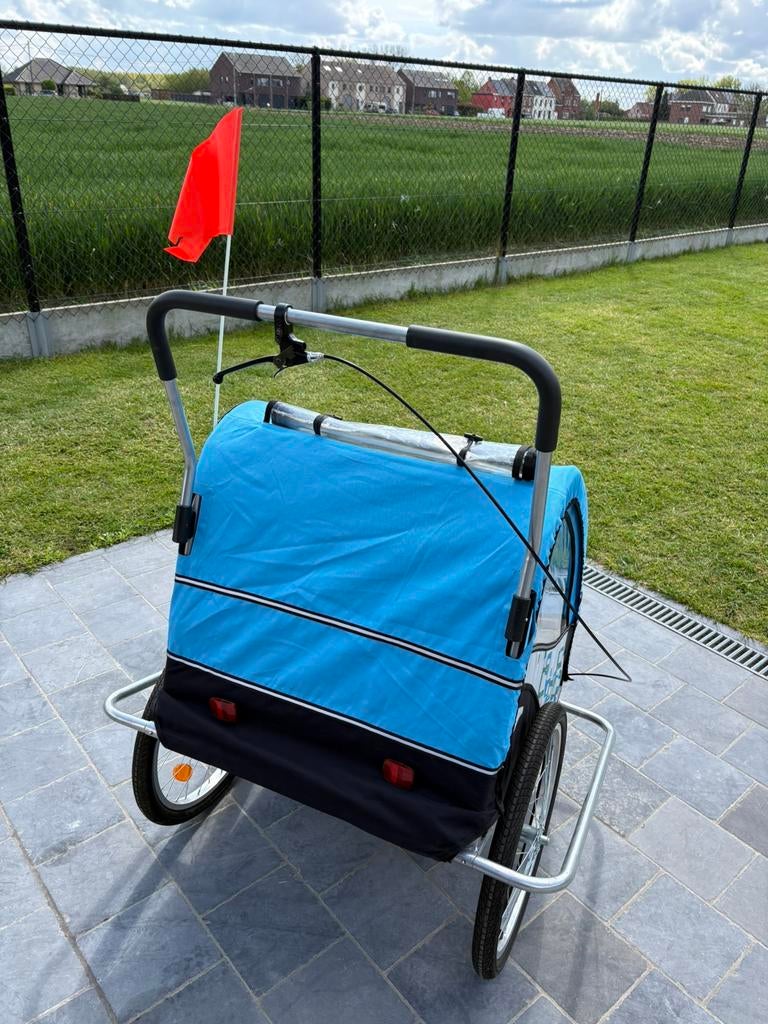 Fietskar vida XL voor 2 kinderen. Als nieuw., Fietsen en Brommers, Fietsaccessoires | Aanhangwagens en Karren, Zo goed als nieuw