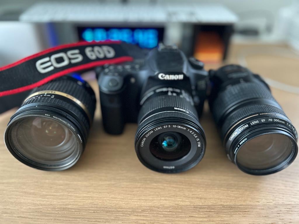 Canon D60 met lenzenset, Audio, Tv en Foto, Fotocamera's Digitaal, Gebruikt, Spiegelreflex, Canon, Ophalen of Verzenden