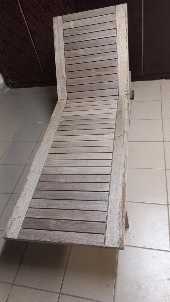 Ligbed teak, Tuin en Terras, Ligbedden, Ophalen