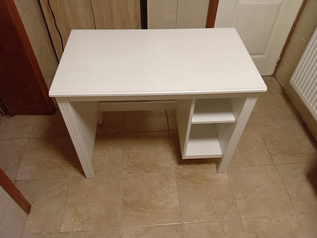 Bureau blanc, Maison & Meubles, Bureaux, Autres marques, Bureau d'ordinateur, Comme neuf, Enlèvement