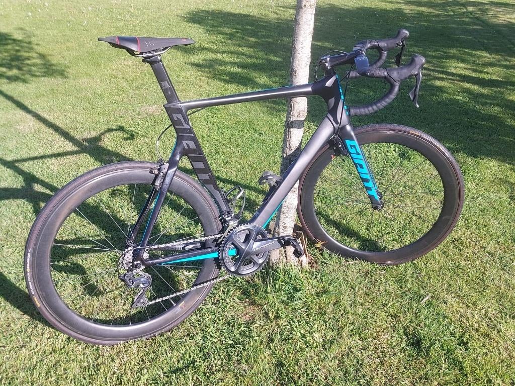 Vélo de route Giant – Carbone – Shimano Ultegra – Taille L, Frein sur jante, 57 à 61 cm, Enlèvement, 28 pouces