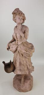 Antiek terracotta beeld- Gesigneerd Le Fevre, Antiek en Kunst, Ophalen