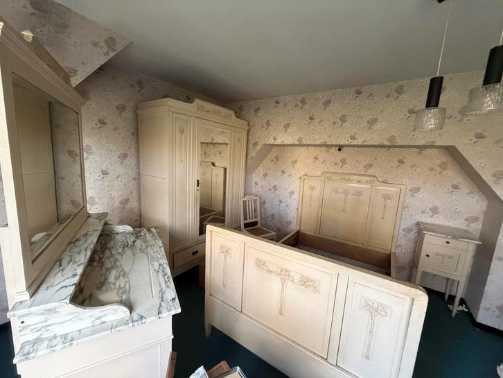 Volledige slaapkamer, Maison & Meubles, Chambre à coucher | Lits, Utilisé, 90 cm, Enlèvement