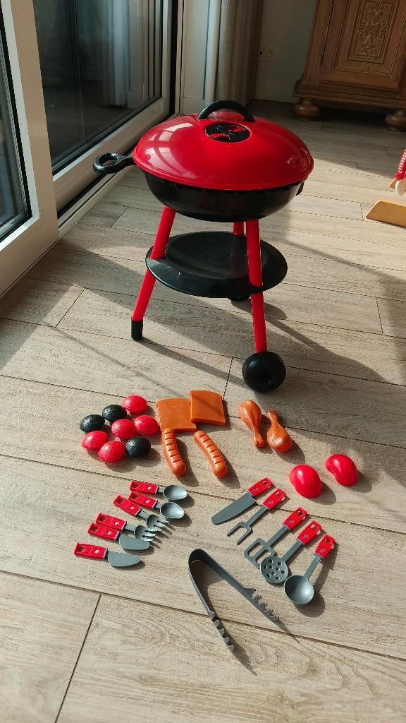 Speelgoed barbeque met accesoires, Ophalen, Zo goed als nieuw, Kunststof, Speelkeuken