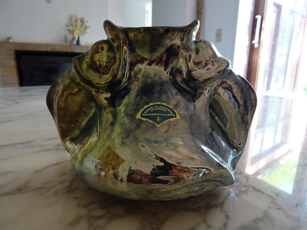 Vase Art déco de la Manufacture de RAMBERVILLERS 1920, Antiquités & Art, Antiquités | Céramique & Poterie, Enlèvement ou Envoi