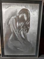 Knieling lady metalic folie art, Antiek en Kunst, Kunst | Schilderijen | Klassiek, Ophalen