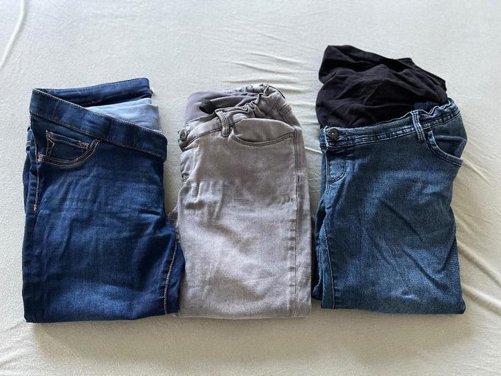3 zwangerschapsbroeken van Noppies/L2W (apart verkocht)., Kleding | Dames, Zwangerschapskleding, Gedragen, Buikband, Maat 38/40 (M)