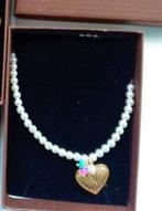 nieuw collier perles ketting hart , 40cm + 5cm , kleurvast, Bijoux, Sacs & Beauté, Colliers, Neuf, Enlèvement ou Envoi, Autres matériaux
