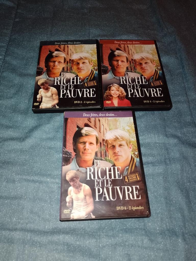 A vendre lot de 3 DVD de la série Le riche et le pauvre, À partir de 9 ans, Enlèvement ou Envoi, Comme neuf, Drame