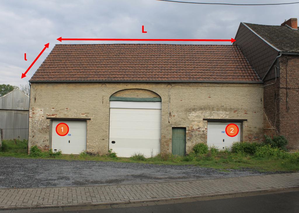 Portes de garage sectionnelles, Doe-het-zelf en Bouw, Rolluiken, Gebruikt, 200 cm of meer, 200 cm of meer, Wit, Ophalen