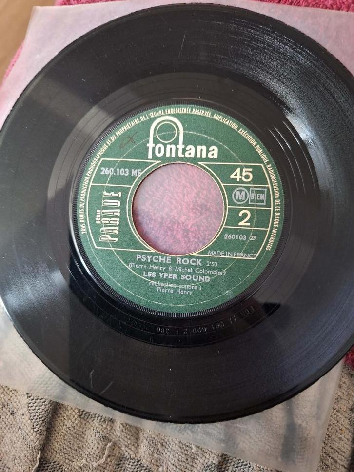 vinyl 45t les yper sound psy rock too fortiche original 1967, Cd's en Dvd's, Vinyl | Overige Vinyl, Gebruikt, Ophalen of Verzenden