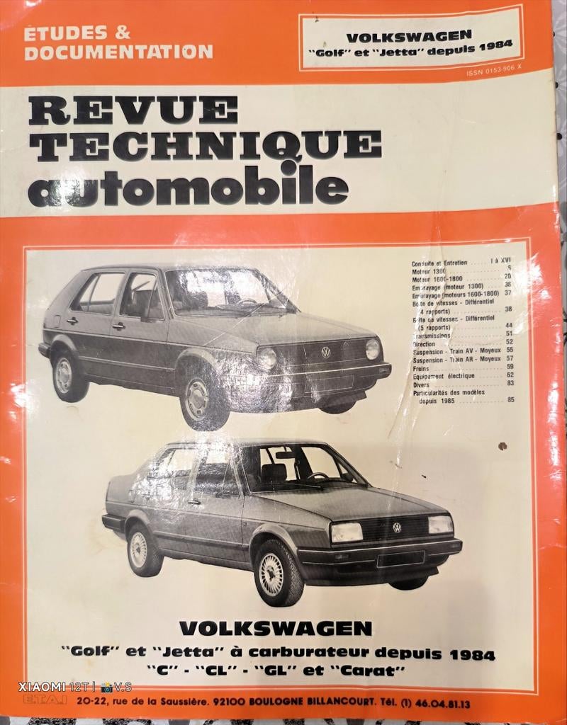 Revue technique automobile Vw