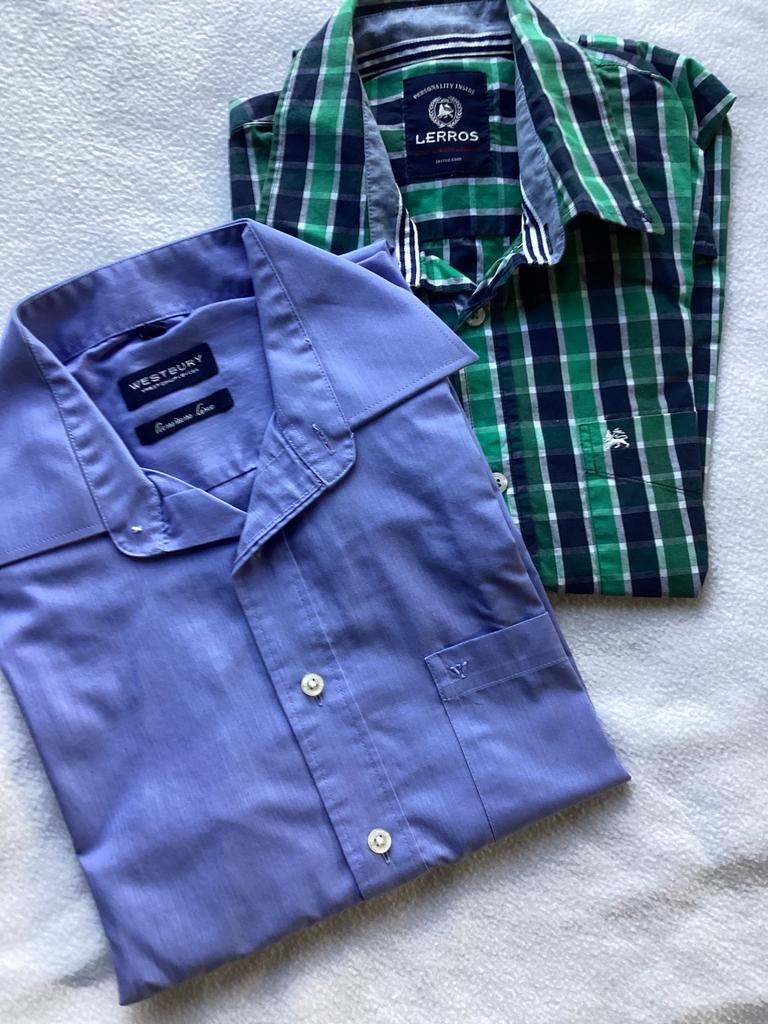 2 Herenhemden,  maat 39, Kleding | Heren, Overhemden, Ophalen, Blauw