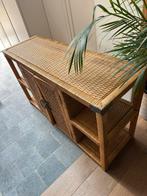 Vintage rotan  boho Credenza kast met webbing, vlechtwerk, Huis en Inrichting, Ophalen, Gebruikt