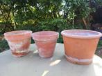 3 pots de fleurs en terre cuite de taille moyenne, Enlèvement, Terracotta