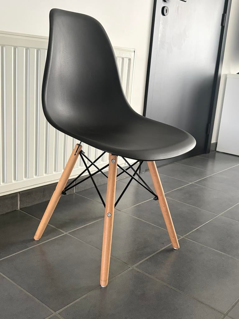 Set van 6 stoelen, Huis en Inrichting, Stoelen, Ophalen, Zo goed als nieuw, Zwart