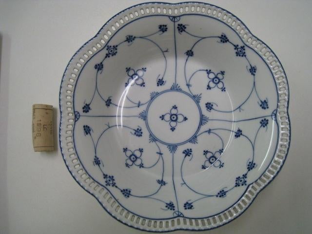 Diep bord voor groenten enz. Wit + blauw, Verzamelen, Porselein, Kristal en Bestek, Ophalen