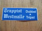 Sticker Trappist Westmalle Dubbel & Tripel Biermerk , Ophalen of Verzenden, Nieuw, Overige typen
