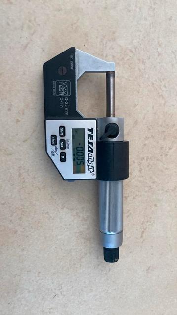 Micromètre numérique TESA Digit 0-25 mm /0-1 in – comme neuf, Enlèvement ou Envoi, Comme neuf