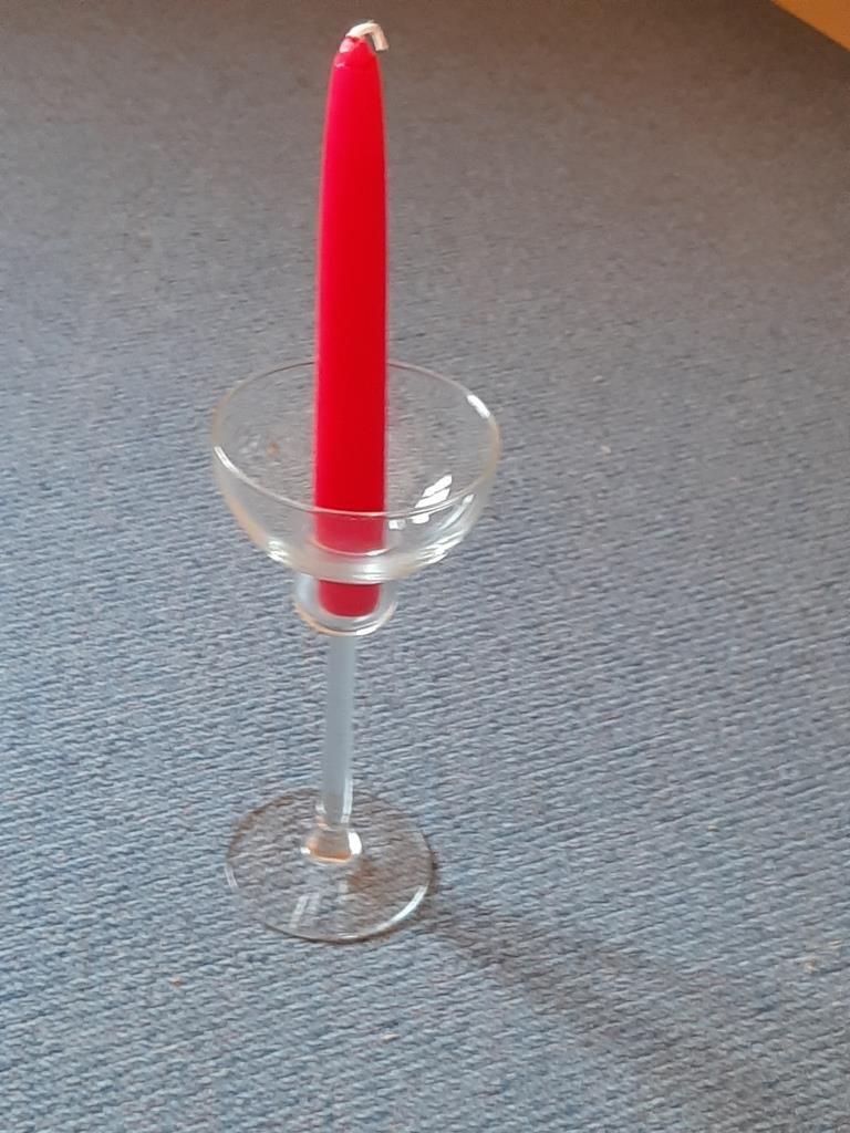 Splinternieuwe set kaarsenhouders van Verreries de Soignies, Overige materialen, Nieuw, Ophalen of Verzenden, Kandelaar