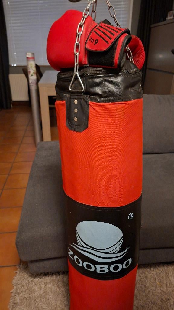 Bokszak kinderen + handschoenen, Ophalen, Gebruikt, Bokszak