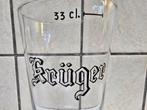 Oud emaille EMAIL bierglas Krüger Kruger Eeklo, hoog smal!, Ophalen of Verzenden