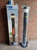 Terrasverwarmer, Bluetooth en 4 kleuren LED op voet. NIEUW, Ophalen, Nieuw, Aluminium