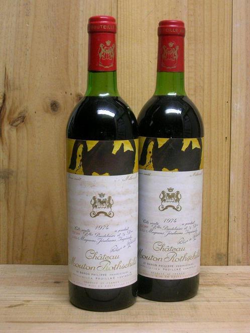 Pour ses 50 ans:  CH. MOUTON ROTHSCHILD 1974, Verzamelen, Wijnen, Zo goed als nieuw, Ophalen of Verzenden