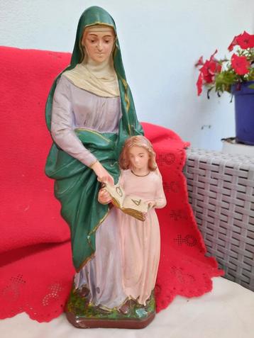 Heilige st Anna non maria beeld antiek vintage  beschikbaar voor biedingen