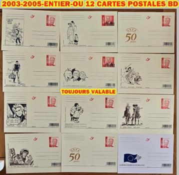 2003-2005-ENTIER-OU 12 CARTES POSTALES BD, Enlèvement ou Envoi