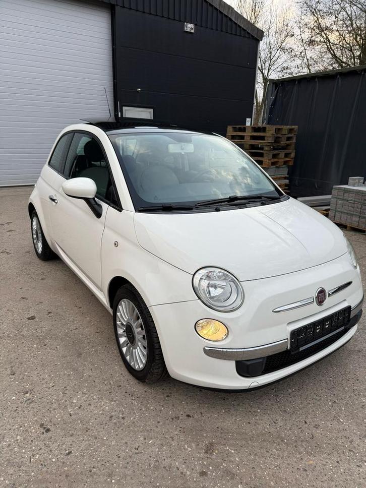 Fiat 500, airco, panoramadak, Auto's, Fiat, Particulier, Benzine, Euro 4, Stadsauto, 3 deurs, Wit, Ophalen