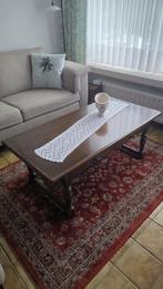 Antieke massief eiken salontafel met 2 schuiven, Huis en Inrichting, Tafels | Salontafels, Ophalen, Gebruikt, Eikenhout