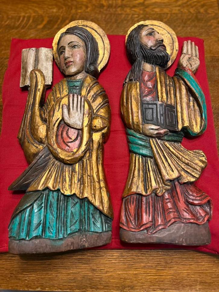 Polychrome beelden, Antiek en Kunst, Antiek | Religieuze voorwerpen, Ophalen